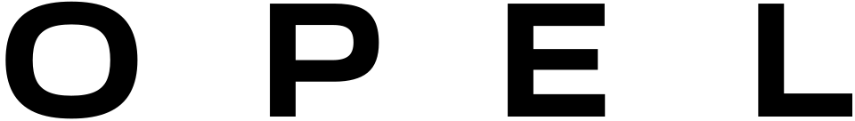 Opel Schriftzug in schwarzer Farbe